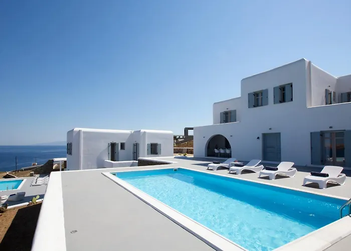 Villa Casadei Pool 4-bdr Sea View 'anemos' & 'petra' With Nighttime Security Guard Panormos (Mykonos)