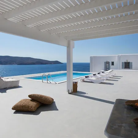 ヴィラ Casadei Pool 4-bdr Sea View 'anemos' & 'petra' With Nighttime Security Guard Panormos (Mykonos)
