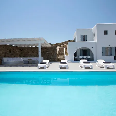 ヴィラ Casadei Pool 4-bdr Sea View 'anemos' & 'petra' With Nighttime Security Guard Panormos (Mykonos)