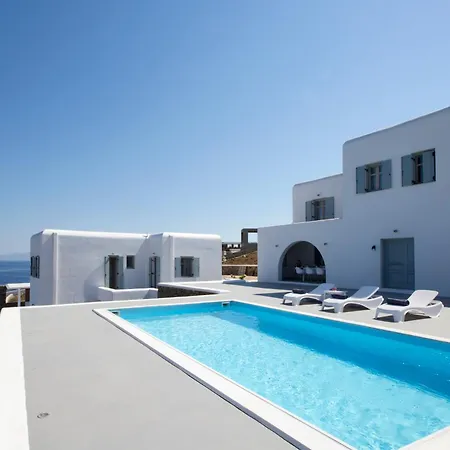 ヴィラ Casadei Pool 4-bdr Sea View 'anemos' & 'petra' With Nighttime Security Guard Panormos (Mykonos)