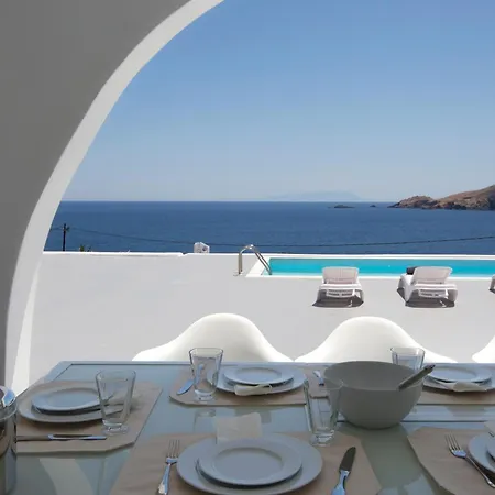 Casadei Pool 4-bdr Sea View 'anemos' & 'petra' With Nighttime Security Guard 别墅 帕诺尔莫斯米科诺斯