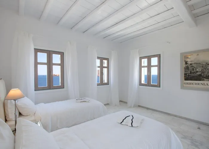 Casadei Pool 4-bdr Sea View 'anemos' & 'petra' With Nighttime Security Guard * Панормос-Миконос